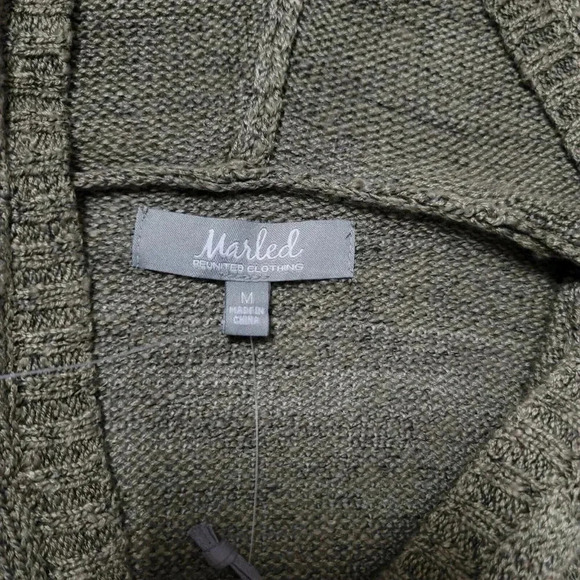 Marled Reunited Womens Sweater Weather size M Green LongSleeve Pullover Top NWT - Picture 6 of 10
